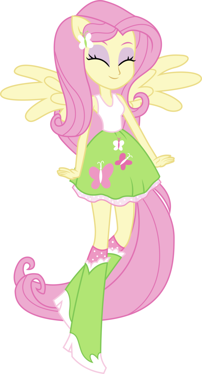 My Little Pony Equestria Girl Fluttershy Hair - Mlp Eg Legend Of Everfree Fluttershy (658x1213)