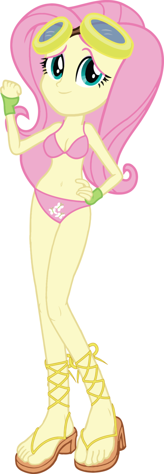 Fluttershy In Bikini By Kevintoons915 - Fluttershy (526x1516)