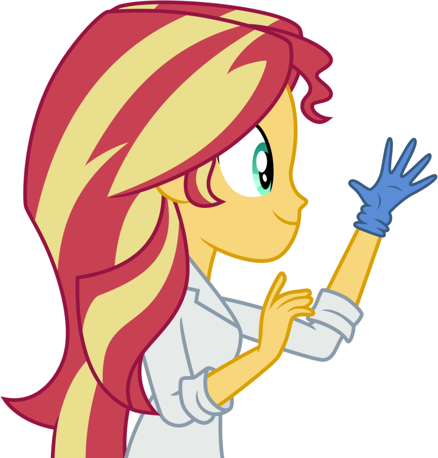 Mlp Sunset Shimmer Vector - Sunset Shimmer Scientist (874x915)