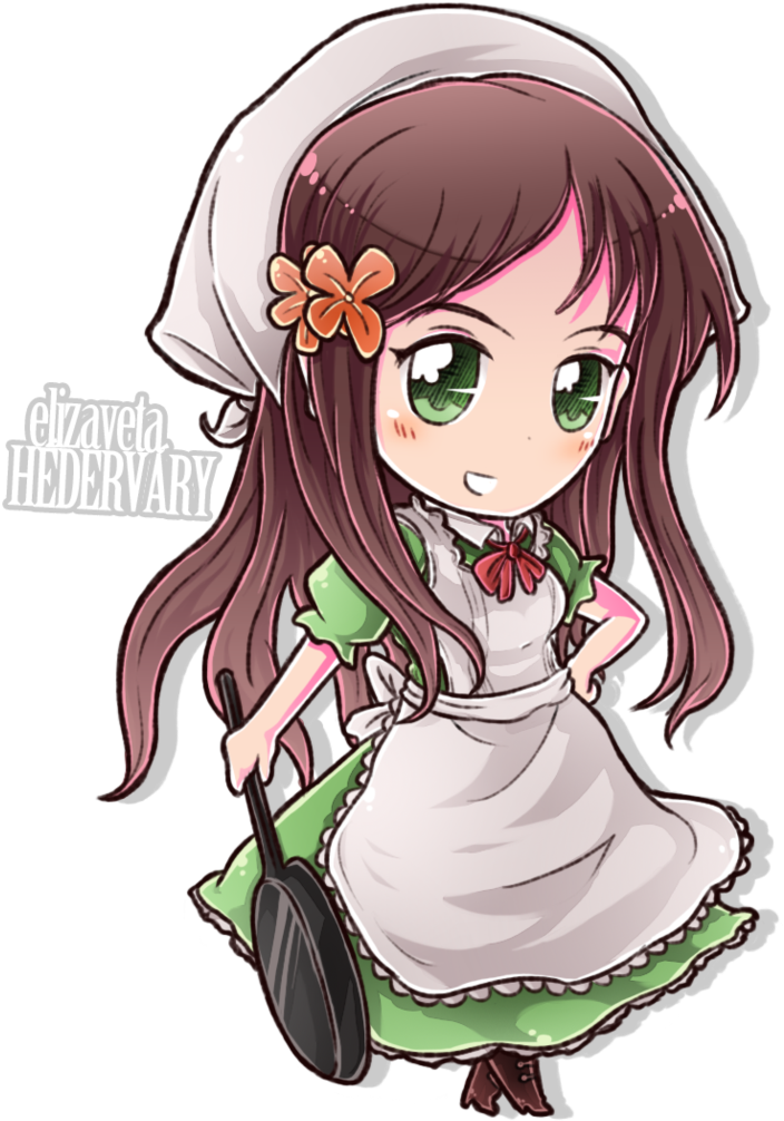 Hungary Brought Her Trusty Frying Pan, I Wonder Why - Hetalia Chibi Series (720x1109)