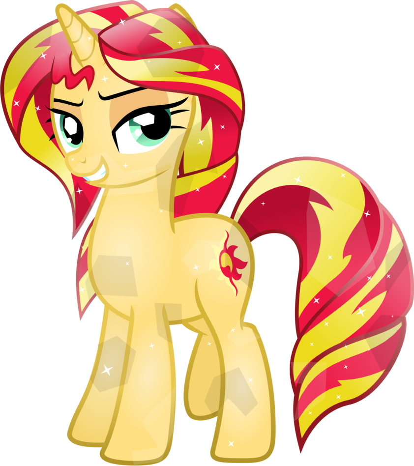 My Little Pony Sunset Shimmer Human - Sunset Shimmer Crystal Pony (1024x1153)