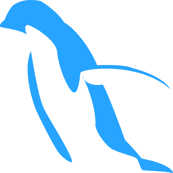 Blue Penguin Svg Downloads - Blue Penguins Clipart (594x596)