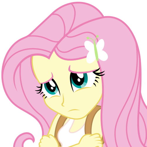 My Little Pony Equestria Girls Fluttershy Sad - Mlp Eg Fluttershy Scared (500x500)
