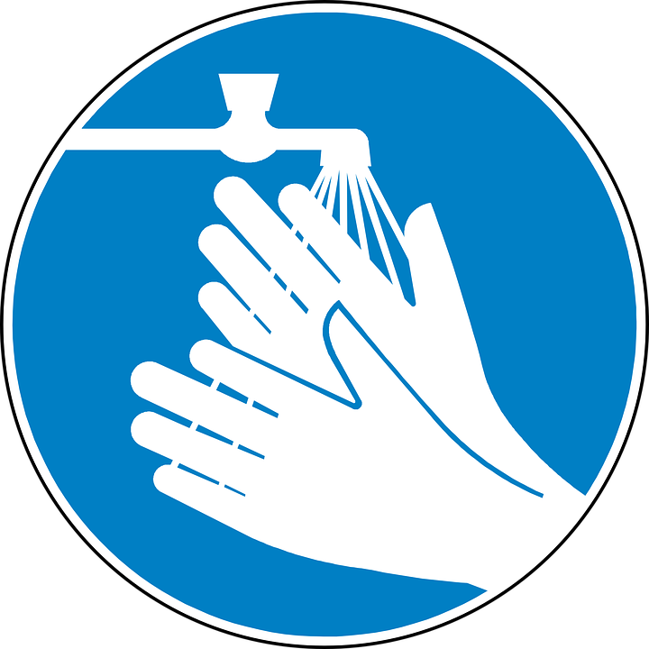 Wash Hands Symbol Wash Hands Clean Blue Free Vector - Hand Washing (1280x1280)