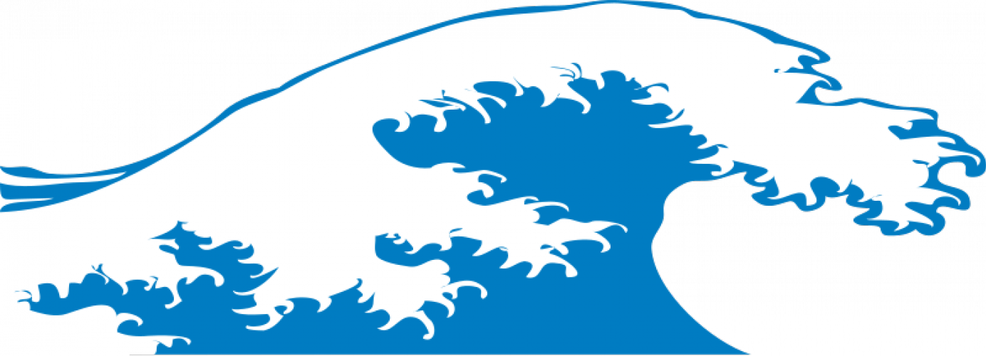 Wavy Vector Graphics - Wave Clipart (1384x500)