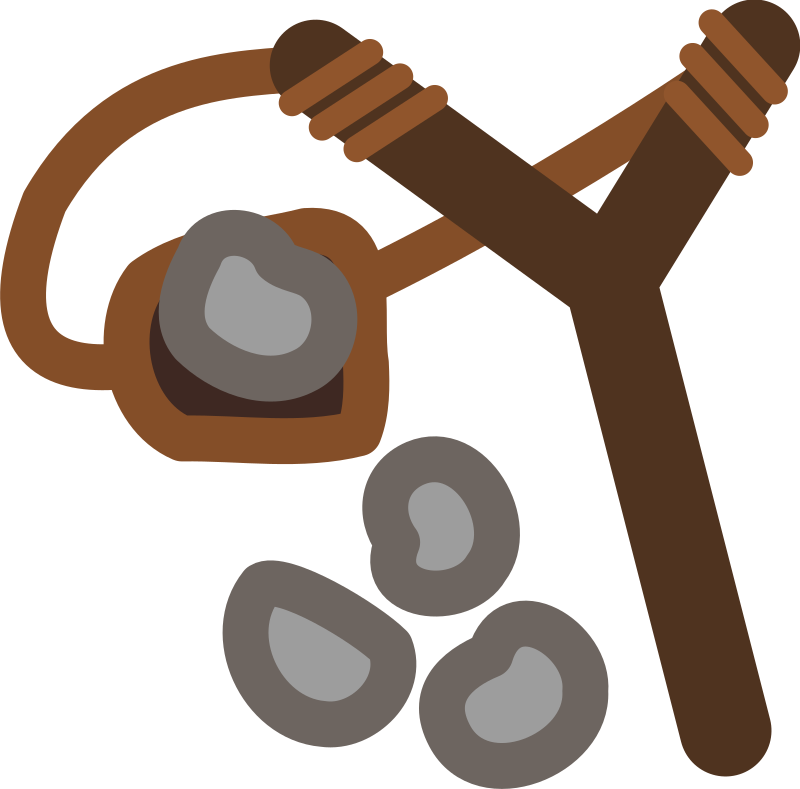 Stone Clipart Free For Download - Slingshot Png (2400x2367)