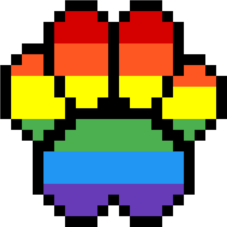 Willy B My School`s Mascot Paw - Model De Pixel Art Facile (1184x1184)