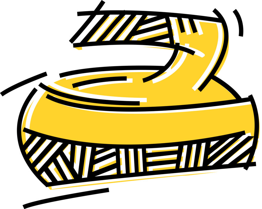 Vector Illustration Of Curling Stone Or Polished Granite - Mascarpone (878x700)