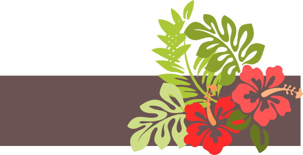 Hawaiian Hawaii Clip Art At - Luggage Tag - Plastic - Blue (600x308)