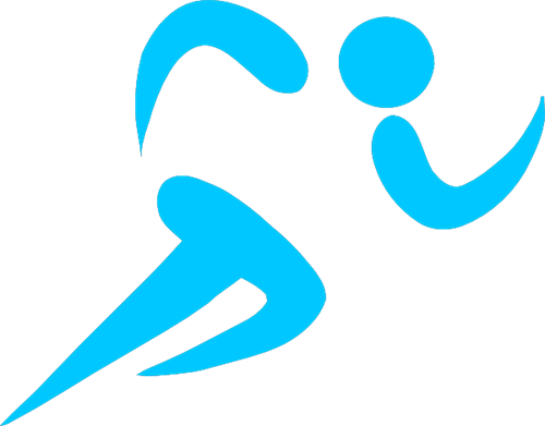 Therapeutic Innovations Massage Therapy - Running Man Logo Blue (500x391)