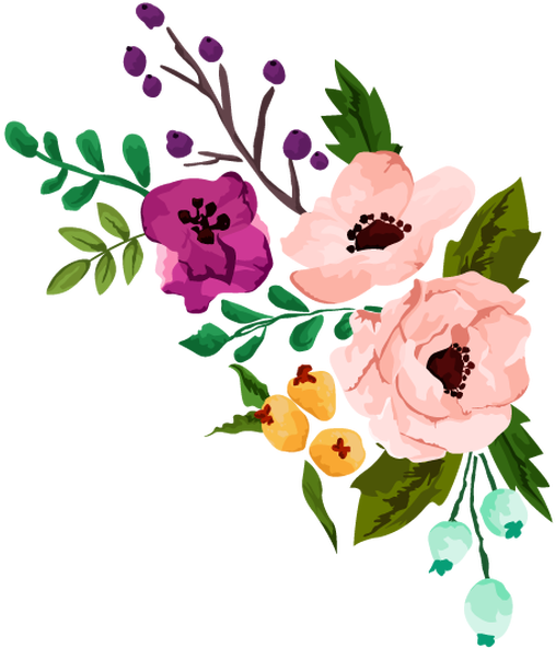 ***please Note That I Do Not Freeze Dry Flowers Because - Pink Floral Clip Art (718x718)