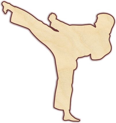 Martial Arts Unfinished Wood Cut From 1/4" Baltic Birch - Taekwondo (433x433)