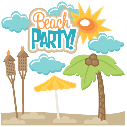 Beach Party Svg Scrapbook Title Svg Cut File Free Svg - Beach Party Clip Art (432x432)