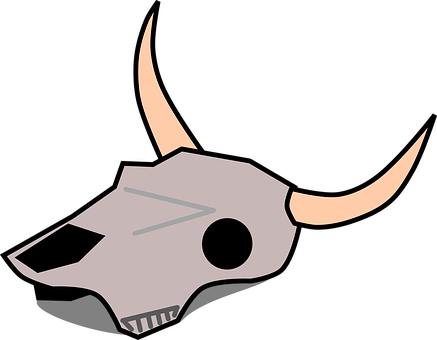 Cow, Dead, Desert, Skull - Craneo Vaca Png (437x340)
