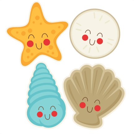 Cute Seasells Svg Cut File Free Svg Cuts Summer Svgs - Cute Seashell Clip Art (432x432)