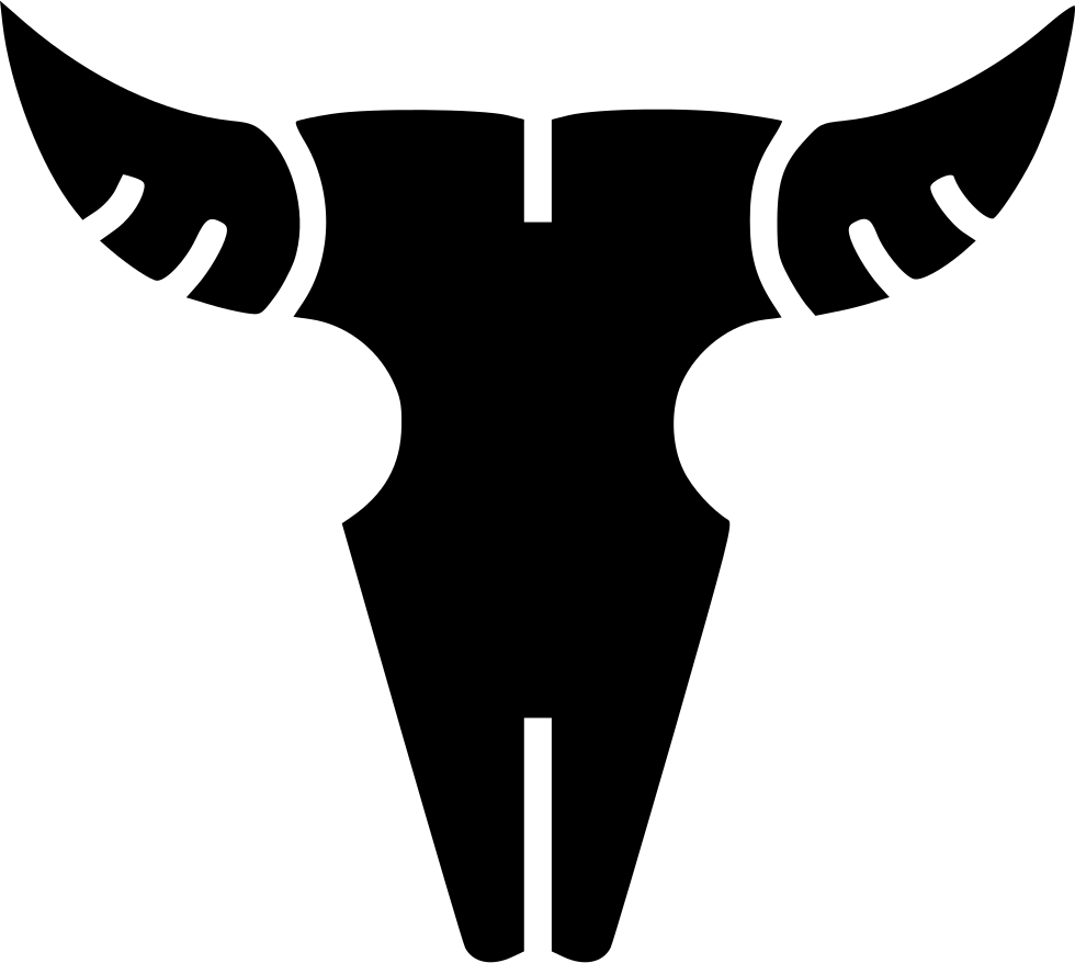 Skull Cow Bull Desert Wild Death Bones Comments - Emblem (980x878)