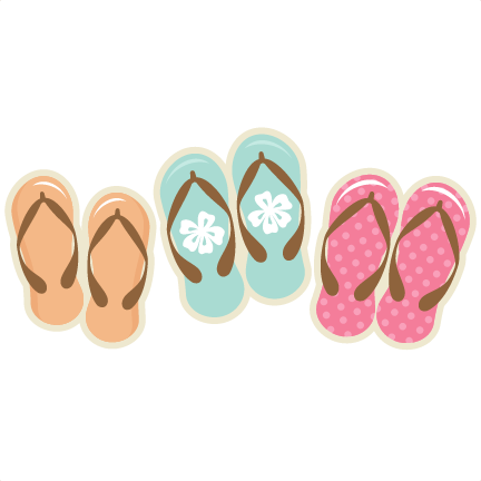 Flip Flop Svg Cutting Files Summer Svg Cuts Beach Svg - Flip Flop Border Clipart (432x432)