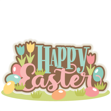 Happy Easter Title - Happy Easter Cute Clipart (432x432)