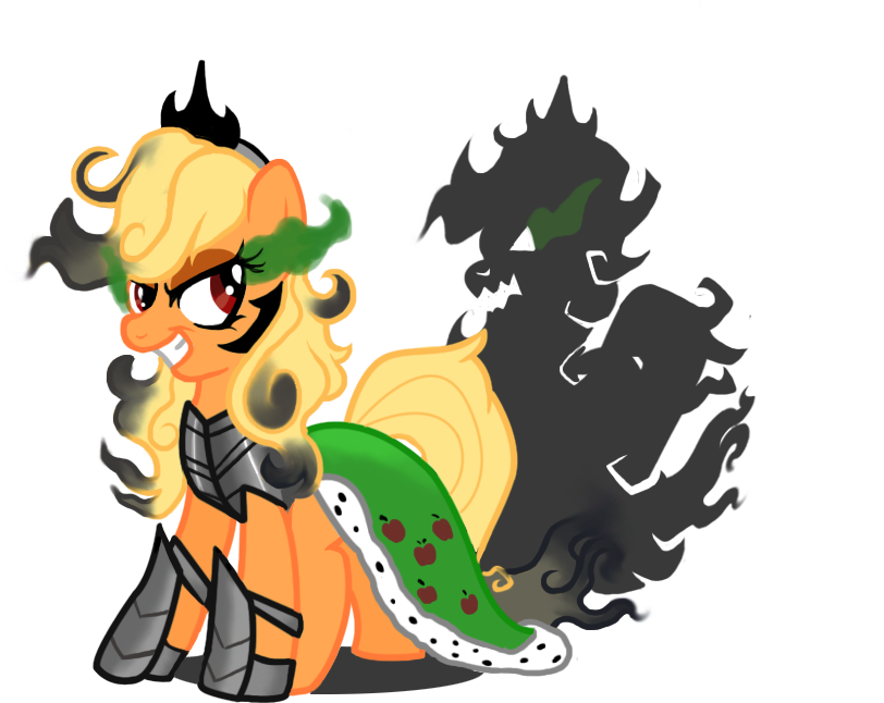 Applejack, Armor, Artist - Mlp Rei Sombra (900x726)