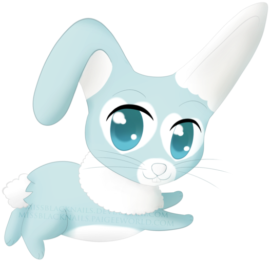 [commission] Chibi Bunny By Missblacknails - Cartoon (600x560)