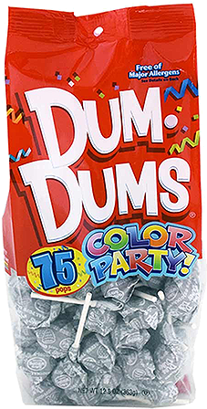 Dum Dums Color Party Silver Tropi-berry Lollipops - Dum Dums (500x500)