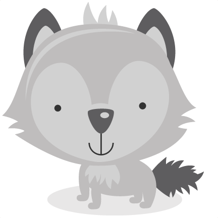 Cool Cartoon Baby Wolf Cute Wolf Svg Cut File For Scrapbooking - Cute Wolf Clipart (432x432)