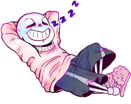 A Transparent Sleepy Sans Nappin' On Your Blog * - Sans The Skeleton Tall (500x370)