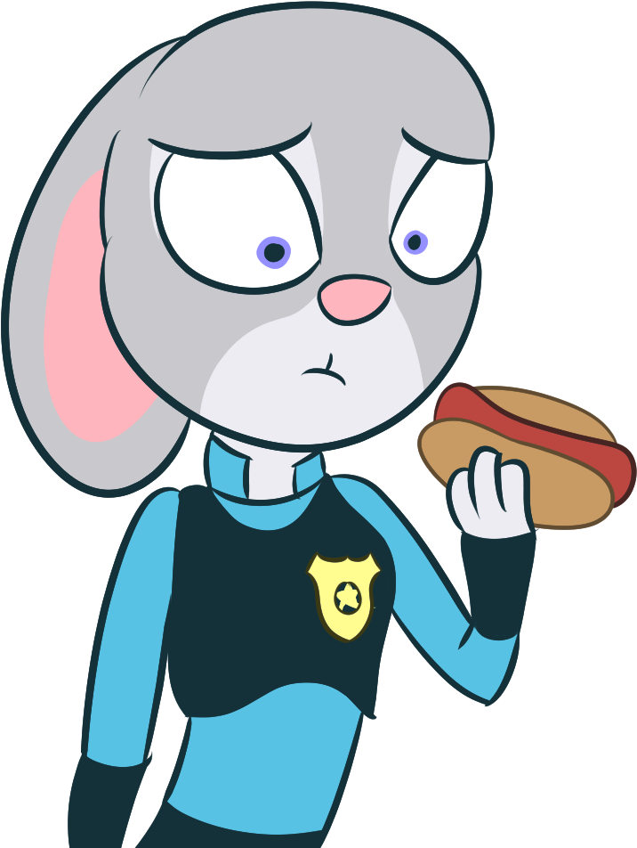 Judy Hopps Eating A Hot Dog By X Guy5467 On Deviantart - Hot Of Judy Hopps (800x1007)