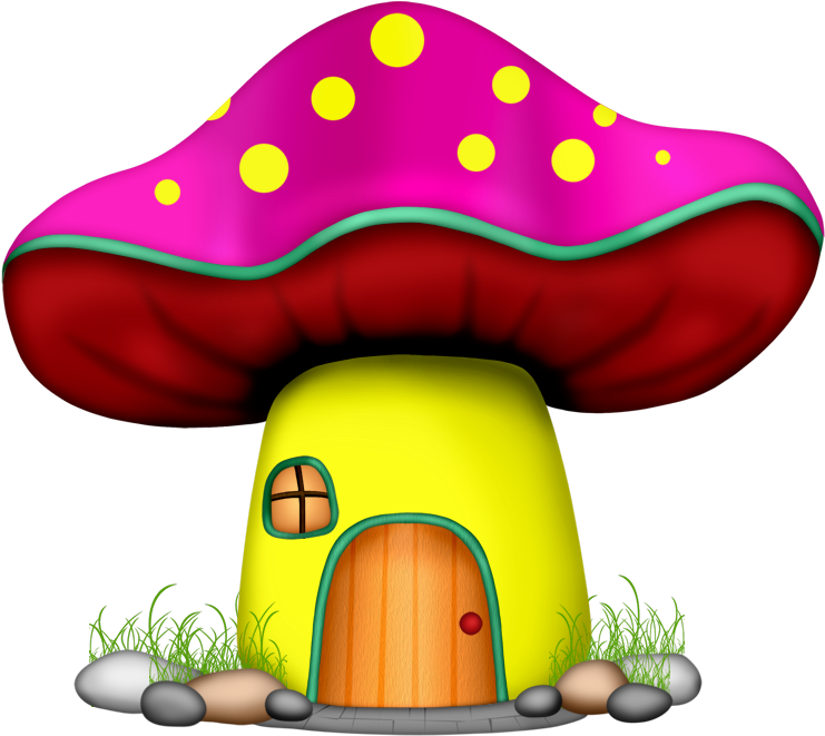 18 Fantasy Easter - Mushroom House Clipart (800x693)