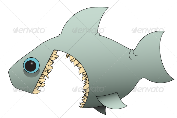 #animals #characters Download Here - Cartoon Shark Clear Background (590x395)