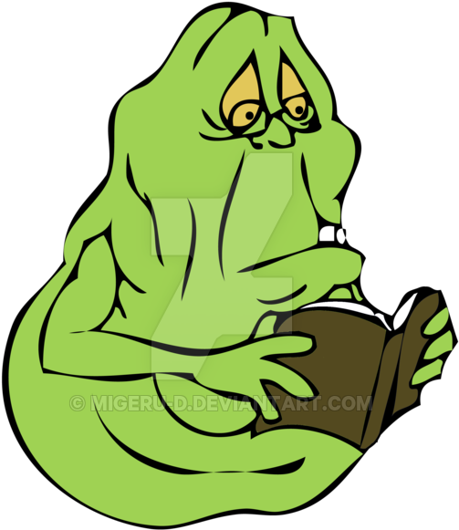 Migeru D 0 0 Slimer Reading By Migeru D - Migeru D 0 0 Slimer Reading By Migeru D (600x631)