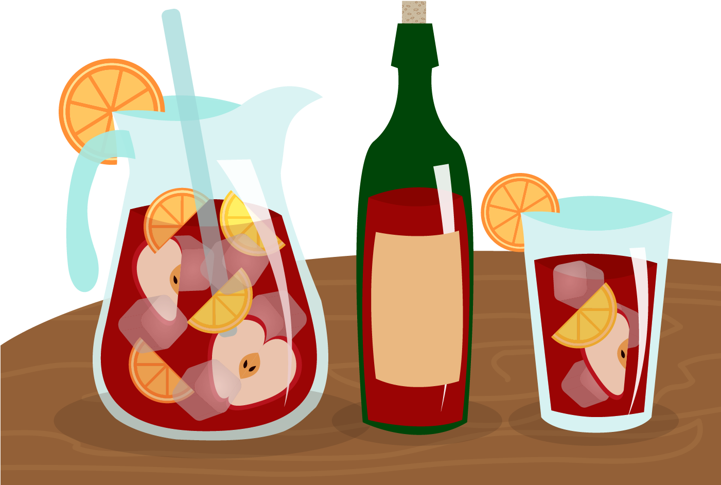 Sangria Wine Juice Cocktail Soft Drink - Fast Food (1838x983)