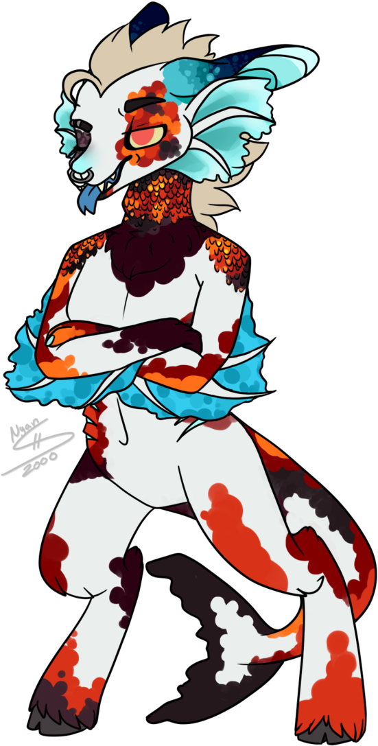 Koi Boi [art Trade] By Nyan Adopts 2000 - Illustration (692x1153)
