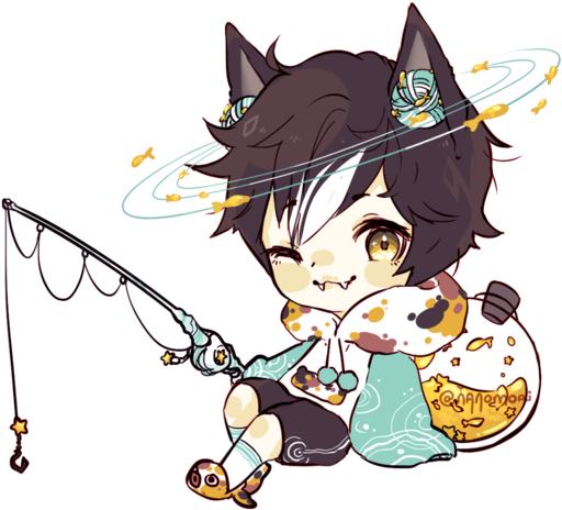 Kuronagi Koi By Nanomori - Cartoon (600x516)