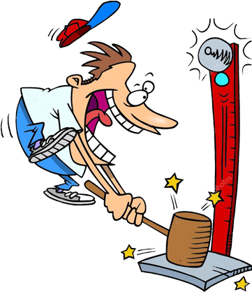 Funservicesbear Image - Carnival Hammer Game Cartoon (360x580)