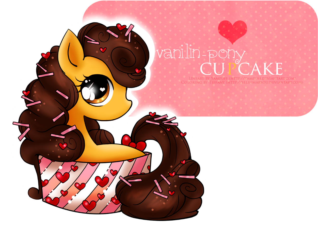 Vanilin Pony Cupcake By Selinmarsou Vanilin Pony Cupcake - My Little Pony: Friendship Is Magic (1280x966)
