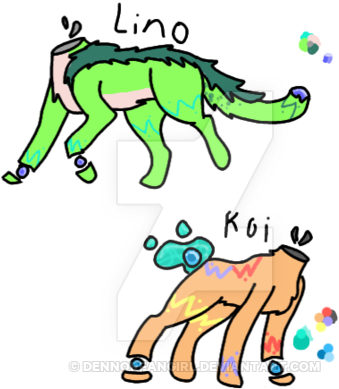 Lino And Koi By Dennorfangirl - Lino And Koi By Dennorfangirl (400x445)
