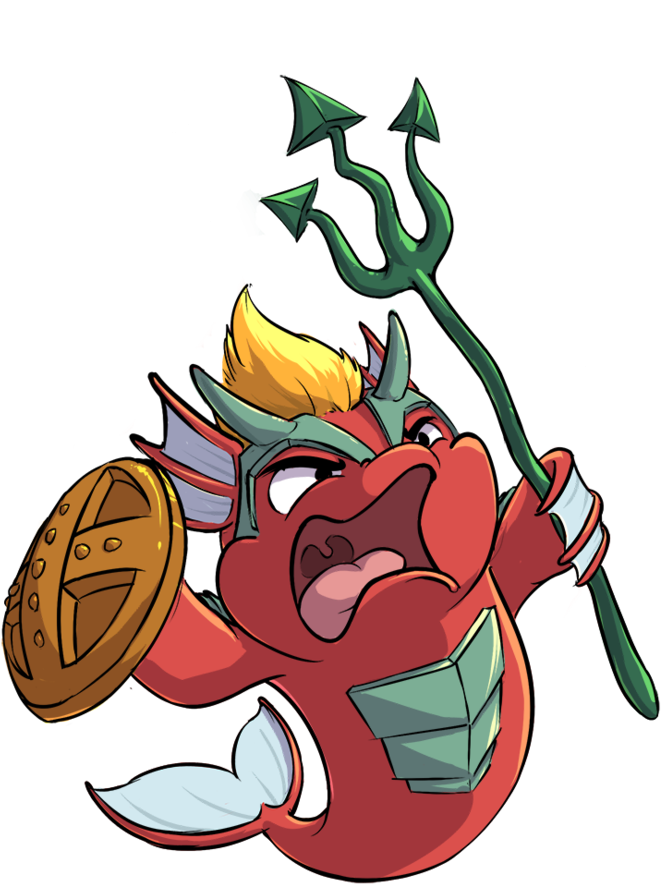 Koi Warrior By Puddlesofcuddles - Cartoon (739x1081)