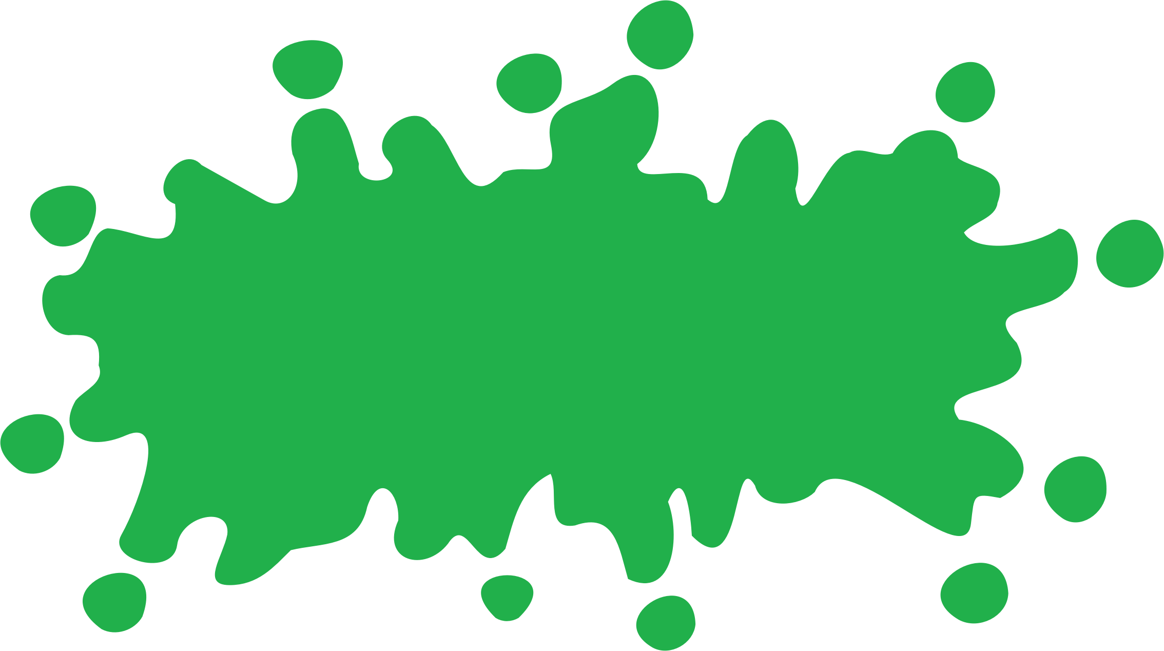 Green Clipart Splat - Green Splat (2268x1268)
