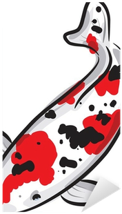 Red And Black Spotted Carp Koi Sticker • Pixers® • - Koi (400x400)