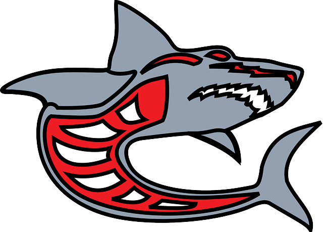 Red, Fish, Grey, Shark, Predator, Ashed, Ash - Shark Clip Art Red (640x459)