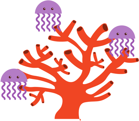 Cute Jellyfish Sealife Icon - Vector Graphics (550x550)