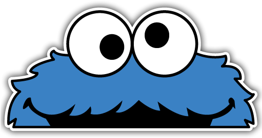 Baby Cookie Monster - Cookie Monster Kitchen Aid Decal (510x510)