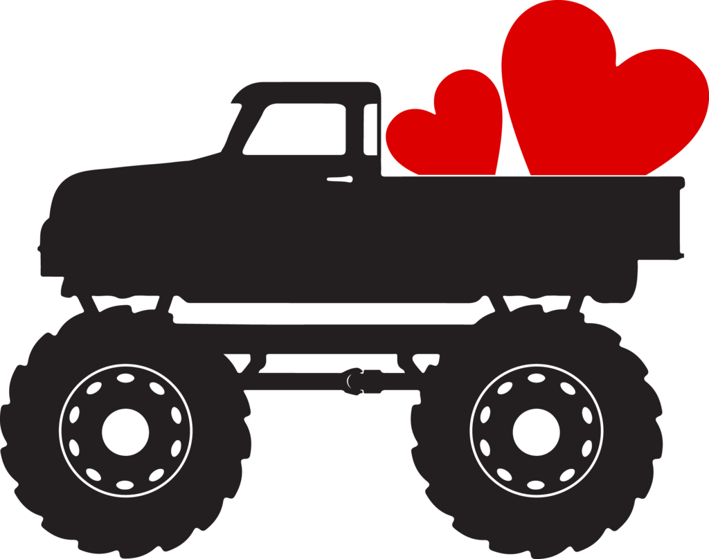 Monster Love Truck Cookie Cutter - Truck (1024x808)