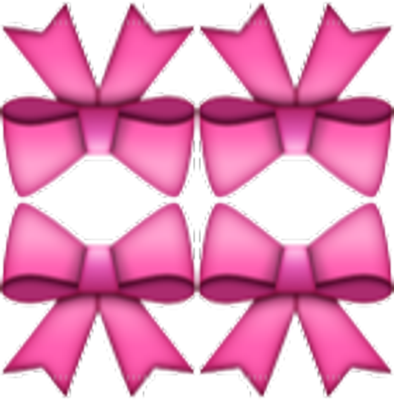 Bow Emoji Transparent Background (788x800)