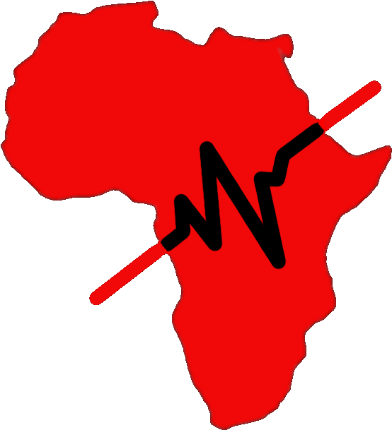 Heart Beats Of Africa Logo - Africa Map Red (590x643)
