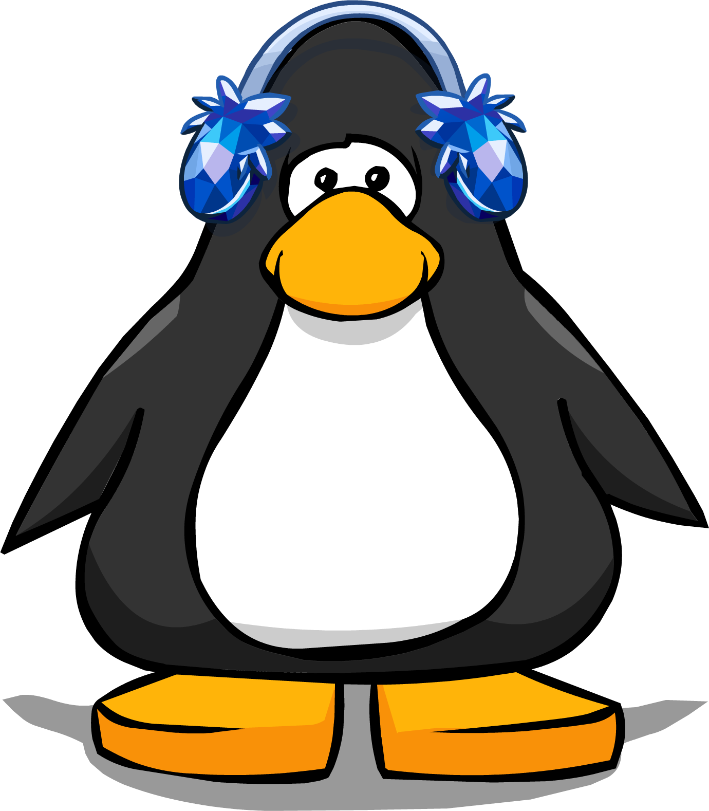 Crystal Puffle Earmuffs Player Card - Club Penguin Tour Guide Hat (1380x1578)