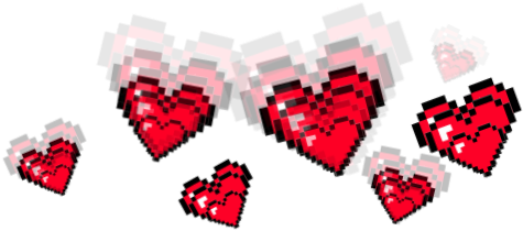 Ftestickers Heart Heartbeat Pixel Hearts - Sticker Tumblr Red Png (603x500)