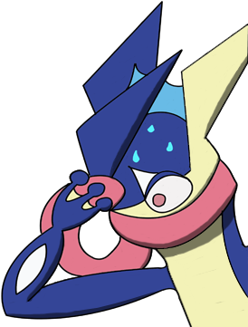 Sweating Greninja By Remnance - Sweating Pokemon (504x360)