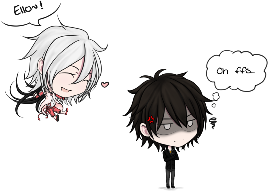Morpheus X Ryan Chibis By Sloartist-raven - Cartoon (900x657)